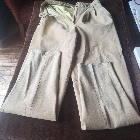 Suede fully lined women's pants - Picture 3 of 6